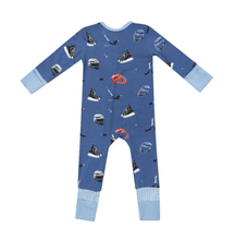 Load image into Gallery viewer, Hockey 2-Way Zipper Romper
