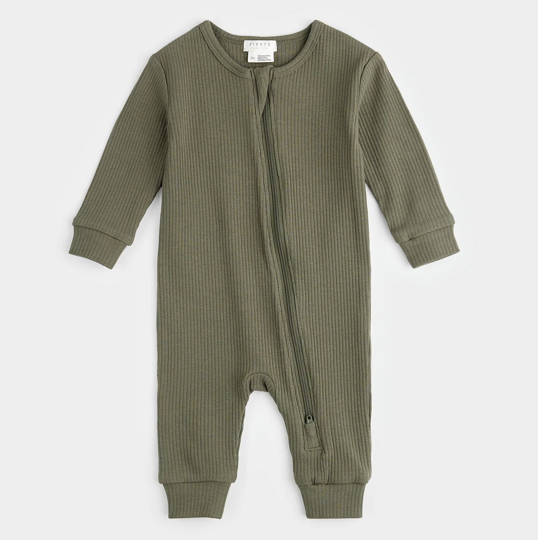 Farm Green Modal Rib Coverall