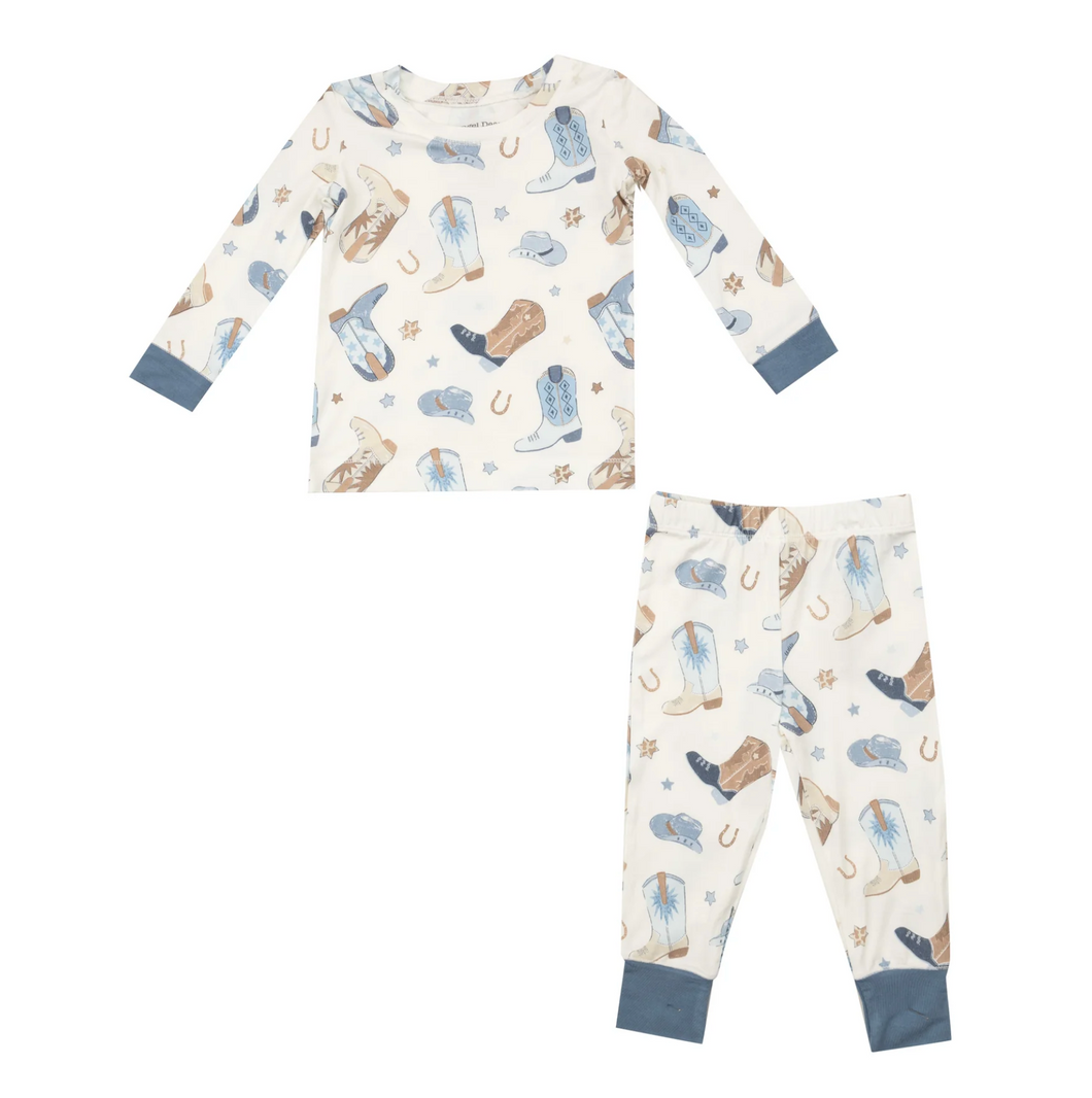 Blue Cowboy Boots PJ Set