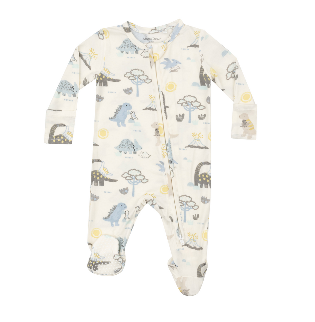 Baby Love Dinos Two-Way Zip Footie