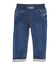 Load image into Gallery viewer, Rolled Cuff Denim Infant Pant
