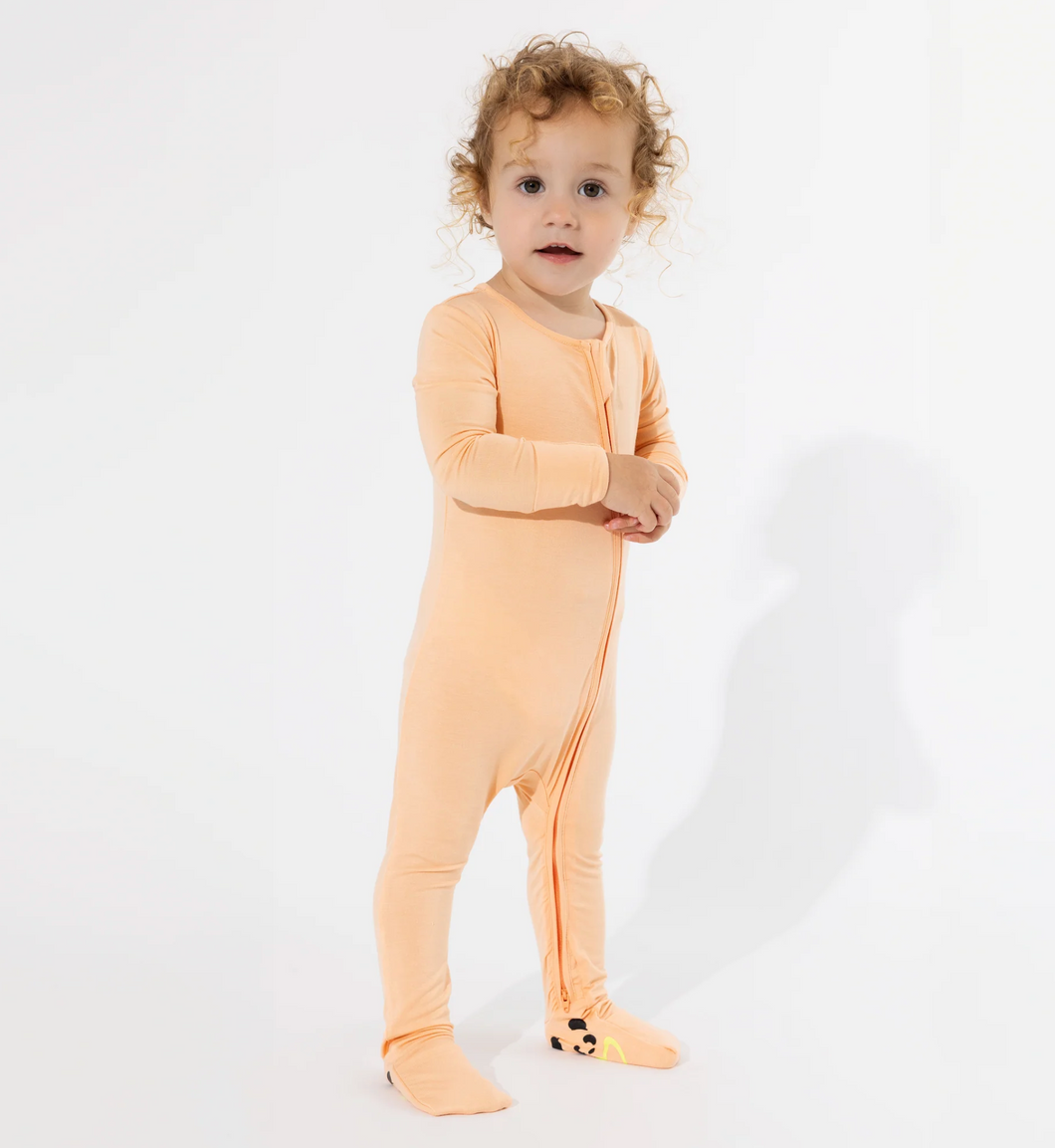 Peach Fuzz Bamboo Convertible Footie