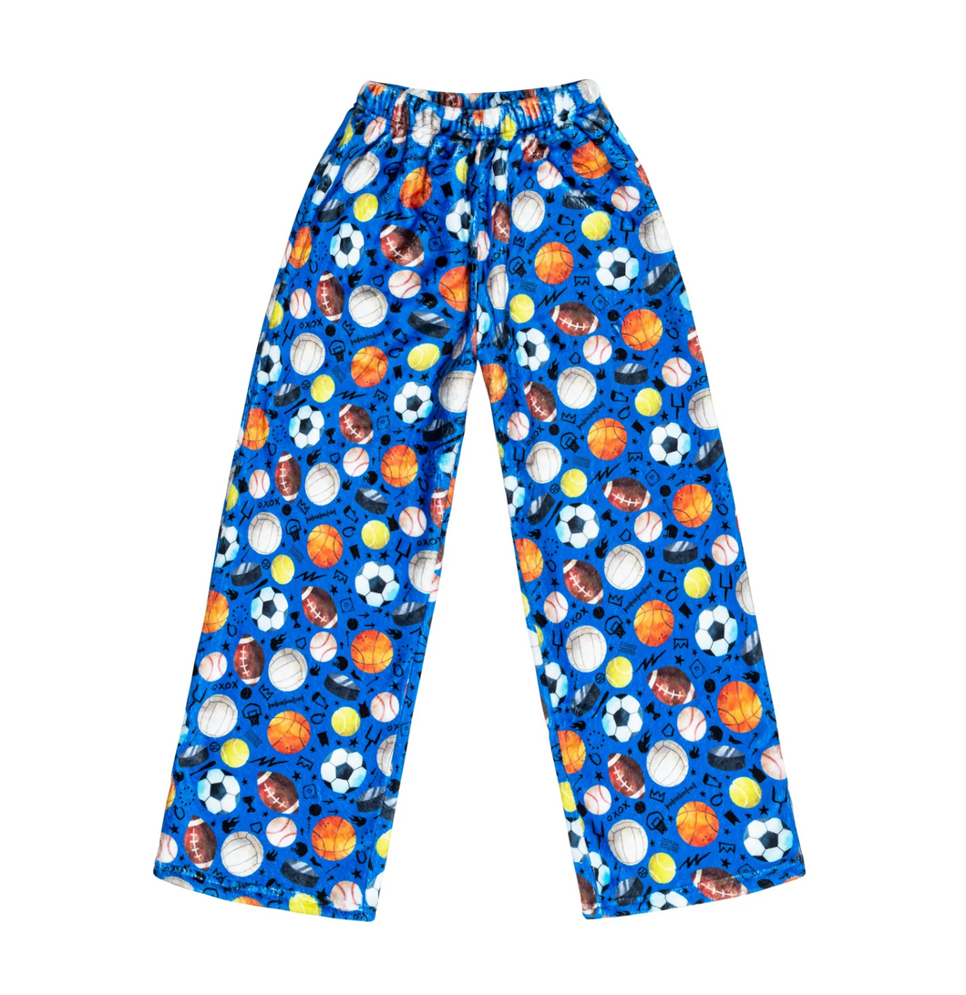 Sports Blue Plush Pants