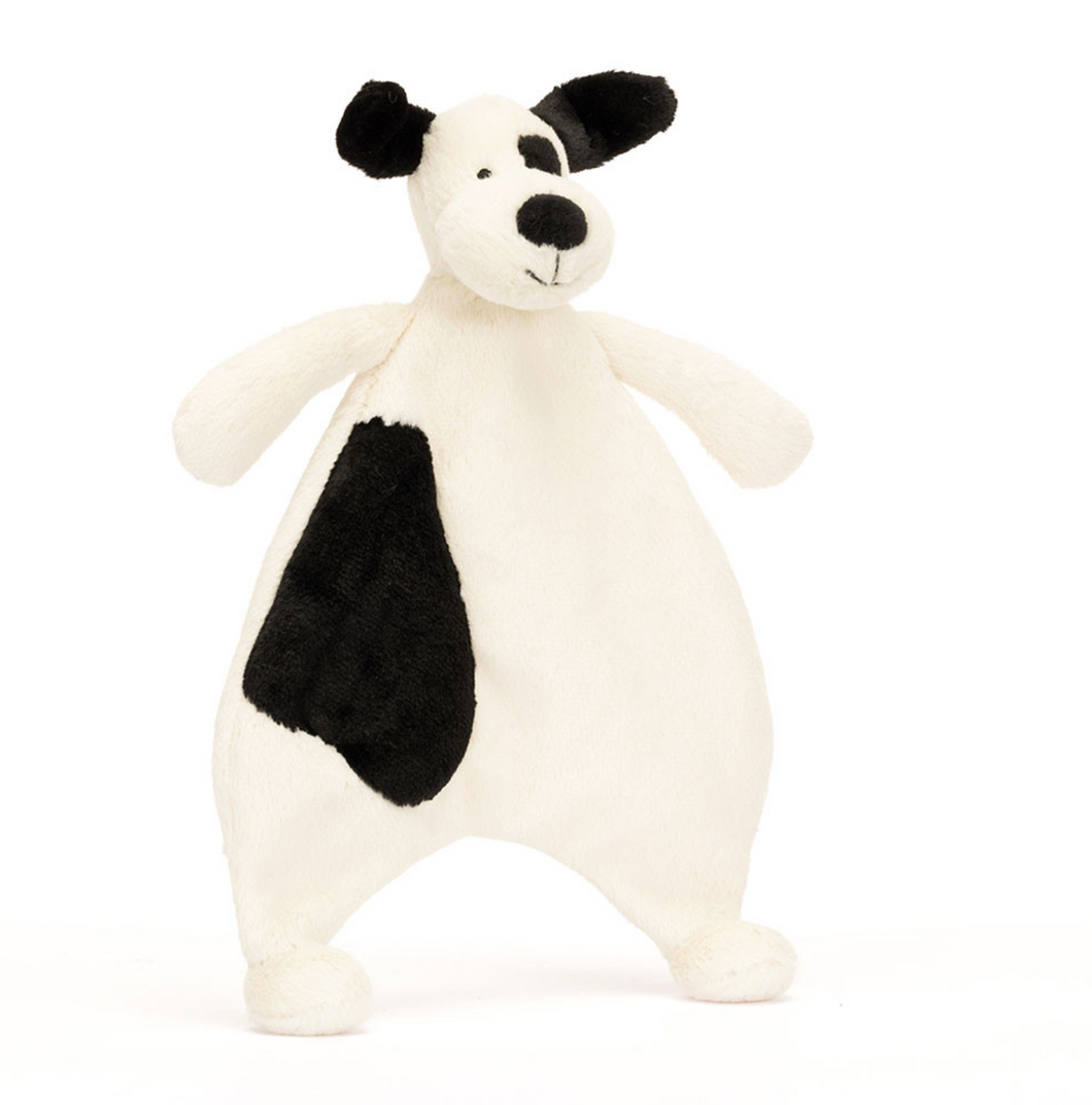 Bashful Black & Cream Puppy Comforter