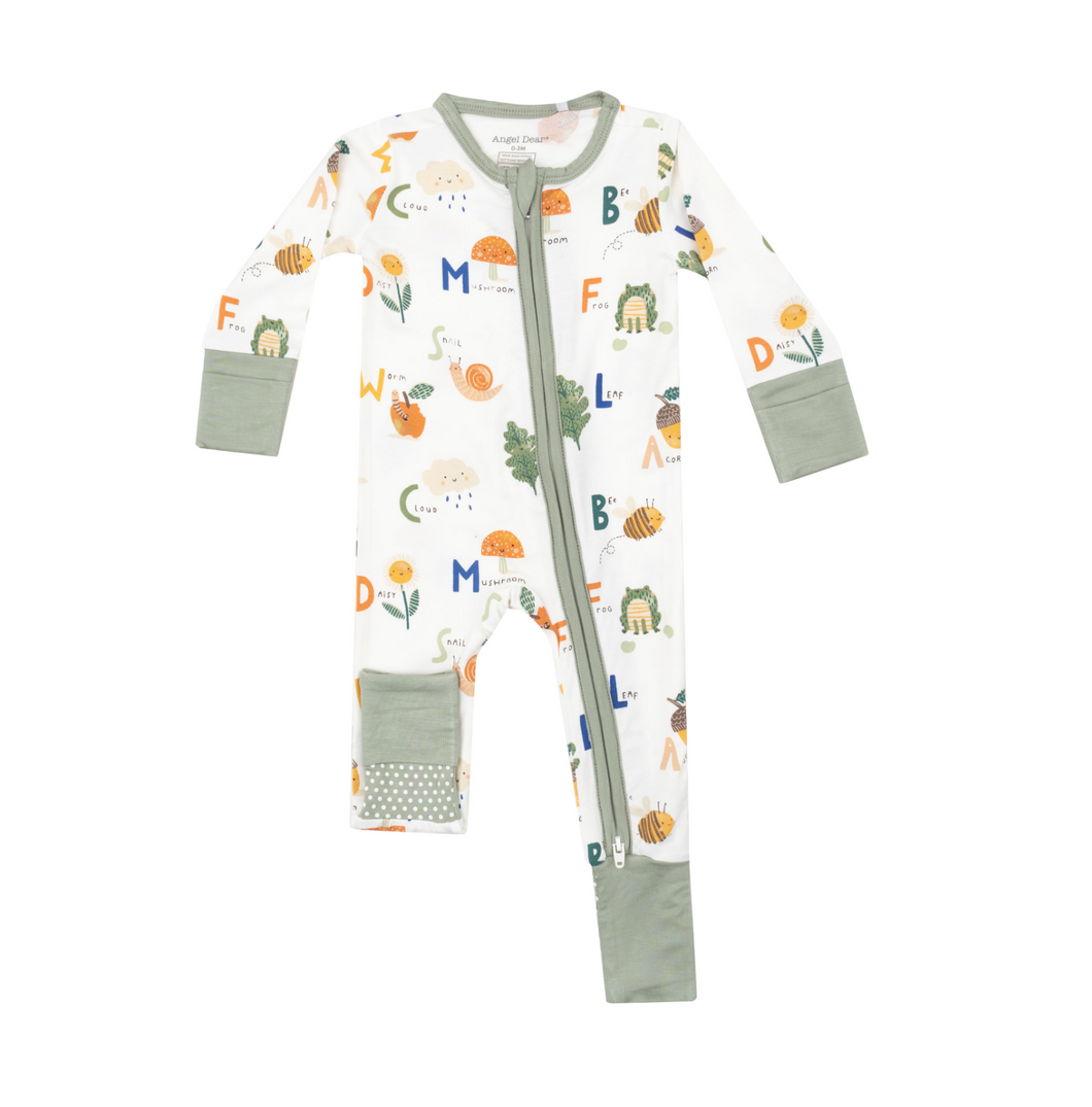 Nature ABC's 2-Way Zipper Romper