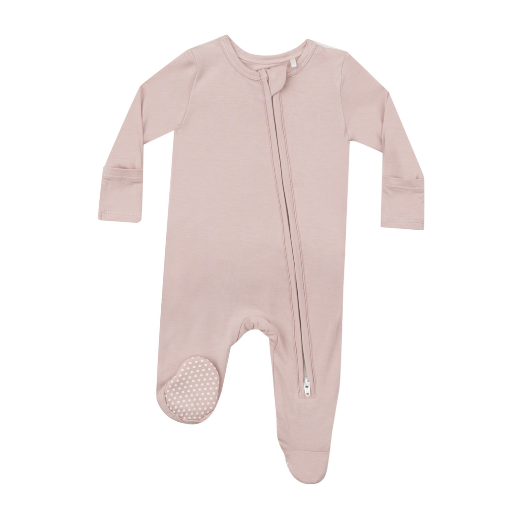 Sepia Rose Ruffle 2-Way Zip Footie