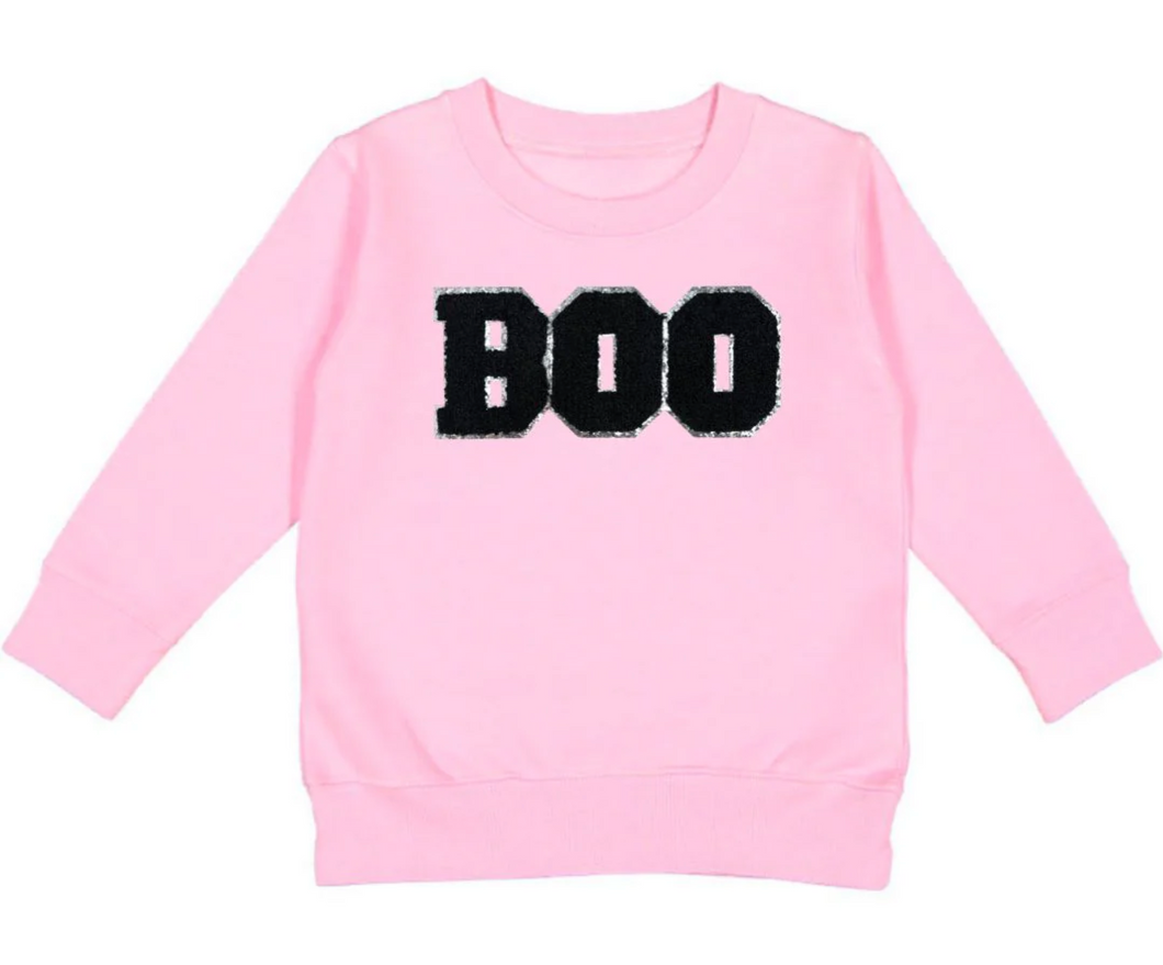 Pink BOO Patch Sweatshirt