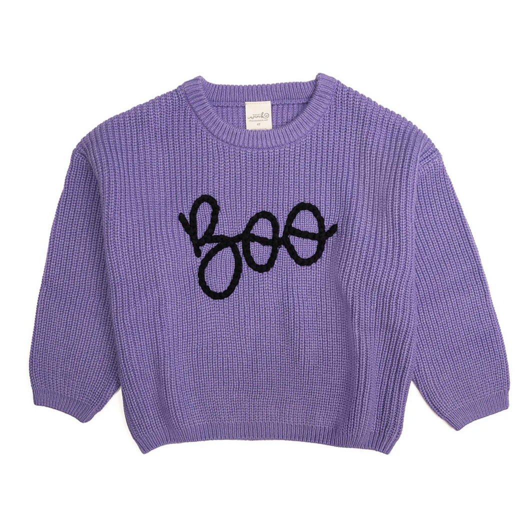 Purple BOO Knit Sweater