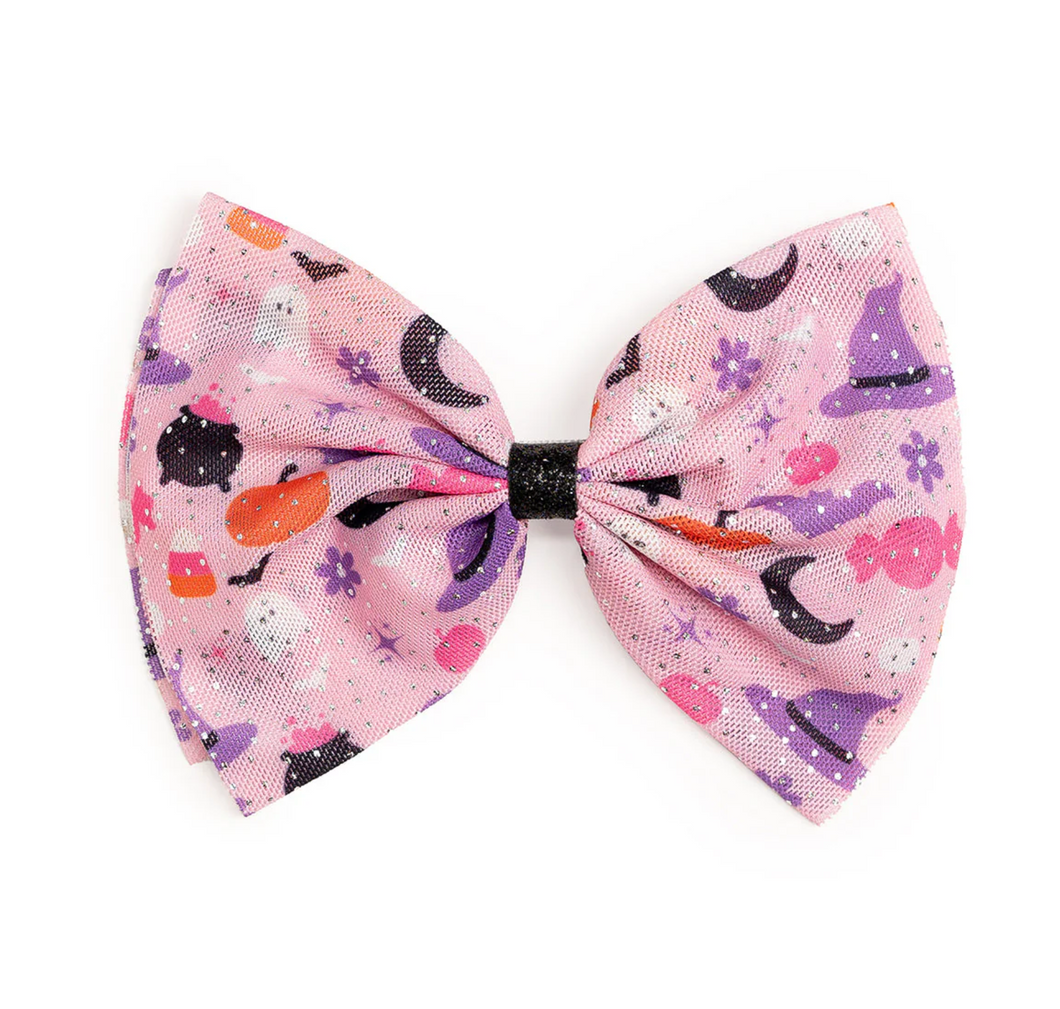 Halloween Fun Tulle Clip Bow