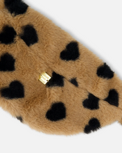 Load image into Gallery viewer, Caramel Hearts Faux Fur Fanny Pack
