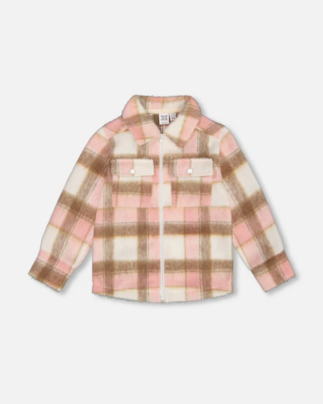 Pink/Brown Plaid Shacket