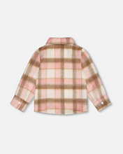 Load image into Gallery viewer, Pink/Brown Plaid Shacket
