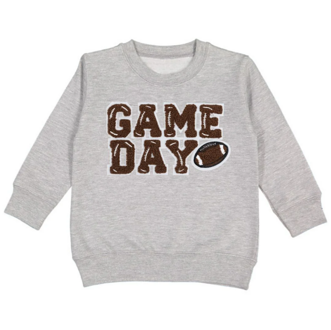 Game Day Grey Patch Sweatshirt