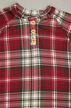 Load image into Gallery viewer, Classic Plaid Henley Lounge Set
