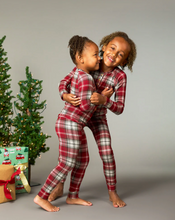 Load image into Gallery viewer, Classic Plaid Henley Lounge Set
