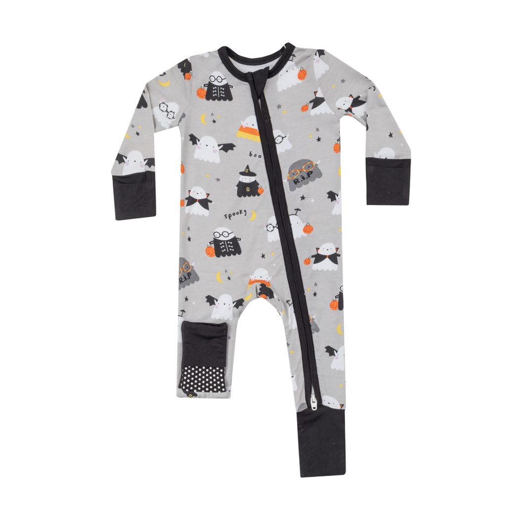 Costumed Ghosts 2-Way Zipper Romper