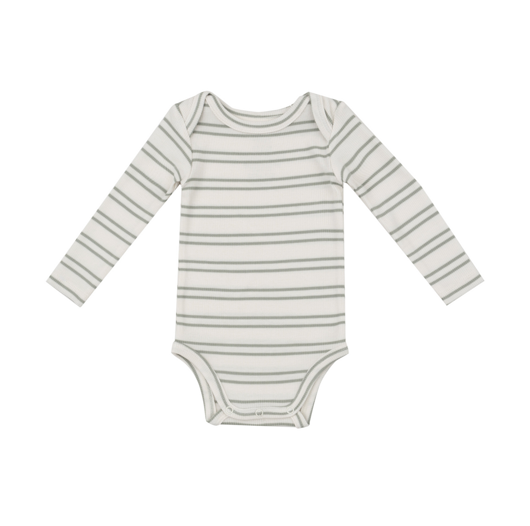 Ribbed Desert Sage Stripe Bodysuit