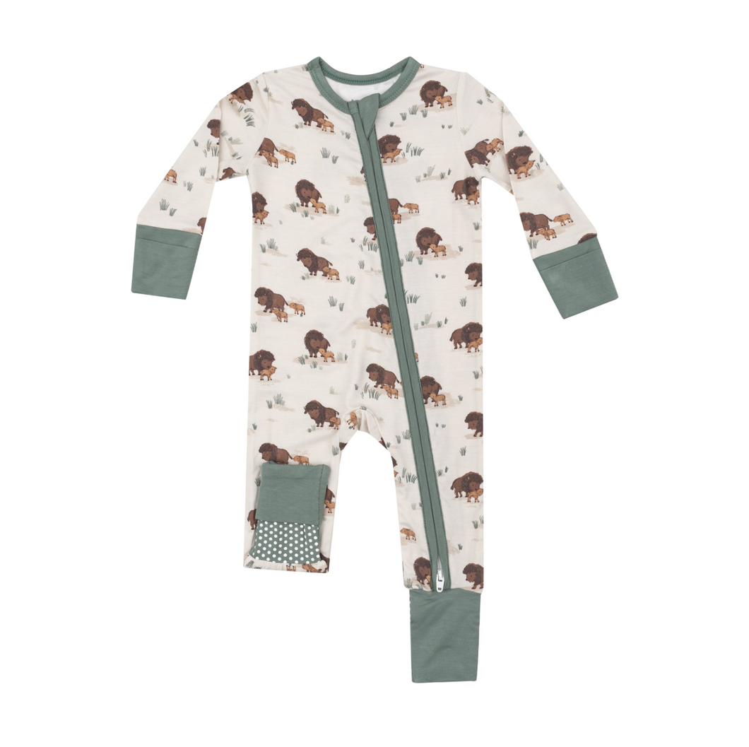 Bison Families 2-Way Zipper Romper