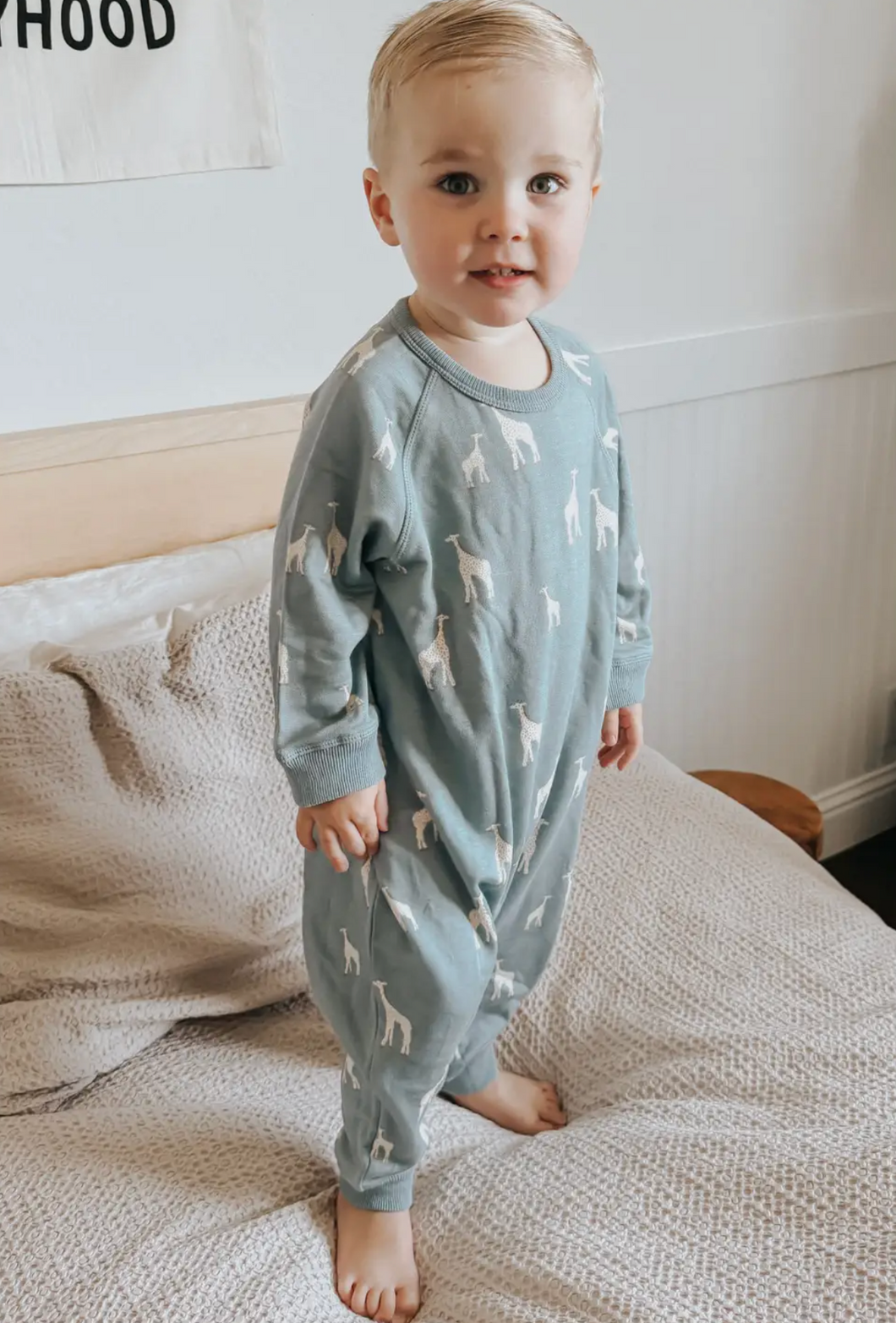 Giraffe Moss Fleece Jumpsuit