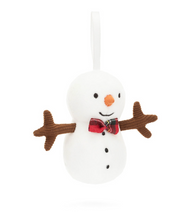 Load image into Gallery viewer, Festive Folly Snowman Ornament
