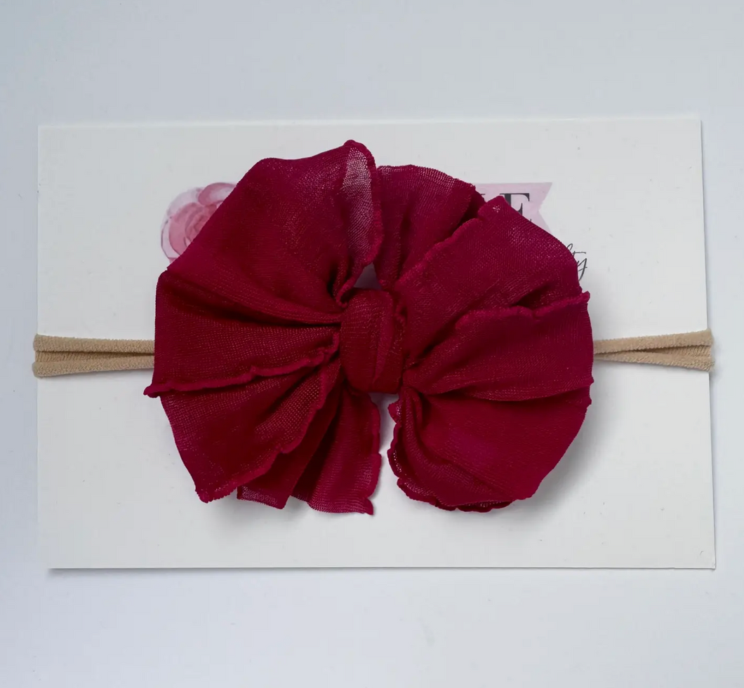 Deep Red Nylon Headband