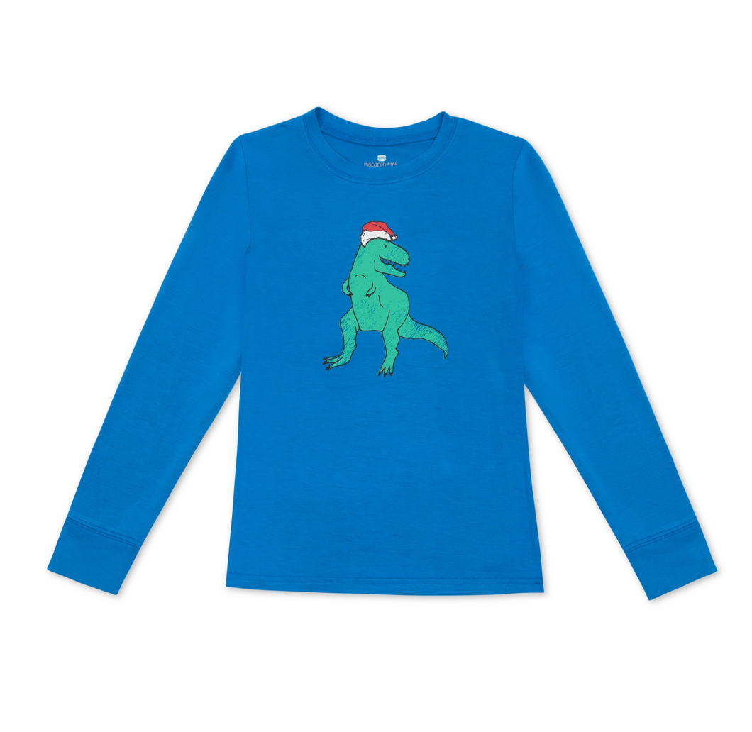 Festive Dinos Pajama Top