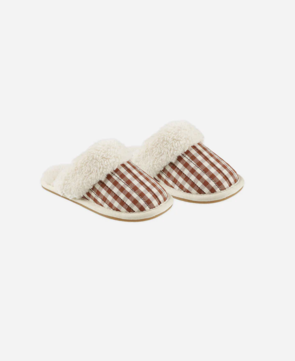 Brick Gingham Slippers