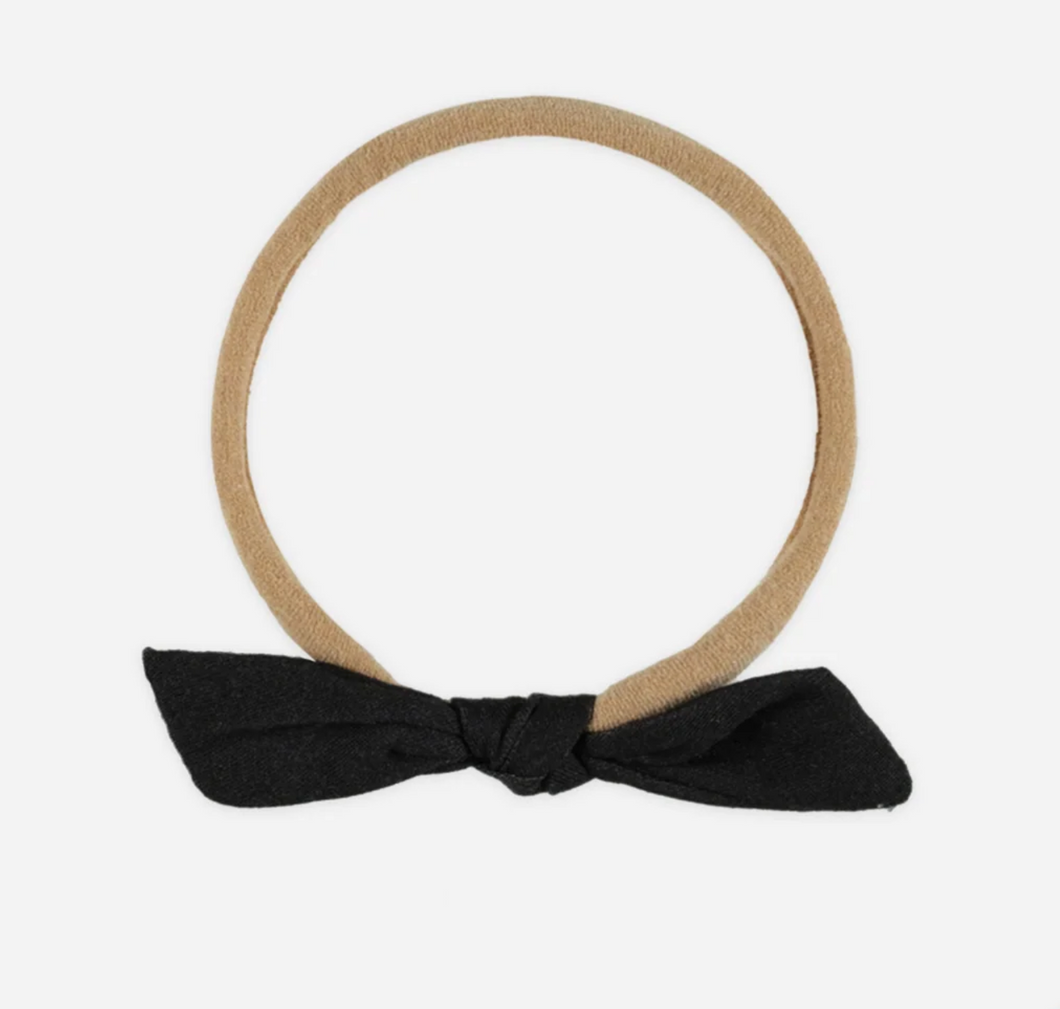Washed Black Little Knot Headband
