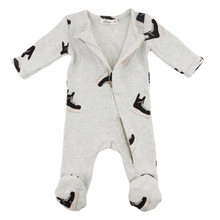 Load image into Gallery viewer, Heather Grey Hockey Skate Footie
