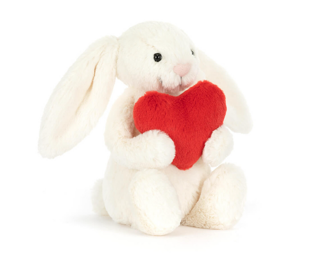 Bashful Red Love Heart Bunny