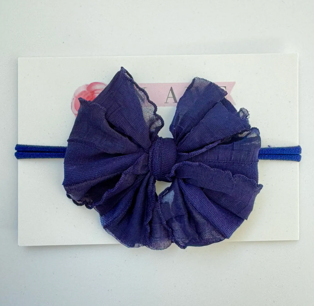 Navy Nylon Headband