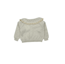 Load image into Gallery viewer, Cream Knit Ruffled Collar Cardigan
