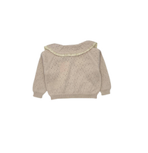 Load image into Gallery viewer, Light Pink Knit Ruffled Collar Cardigan
