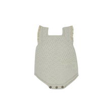 Load image into Gallery viewer, Cream Knit Bubble Romper
