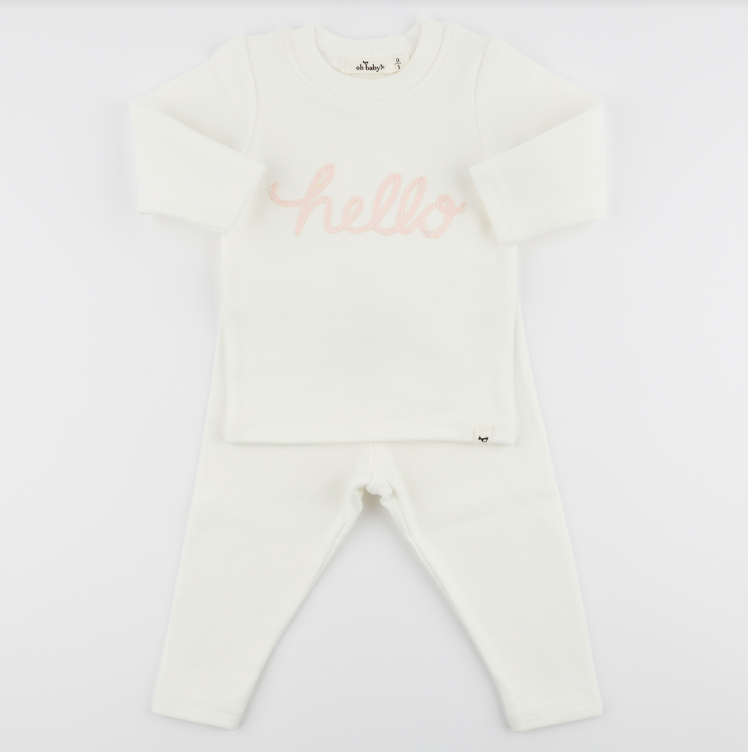 Pale Pink Hello 2pc Set