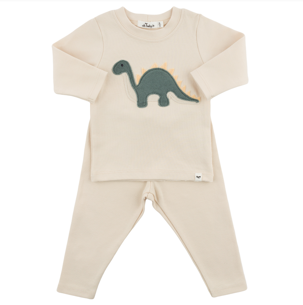 Forest Green Dino 2pc Set