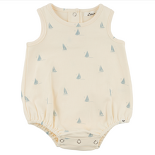 Load image into Gallery viewer, Mini Sailboats Bubble Romper
