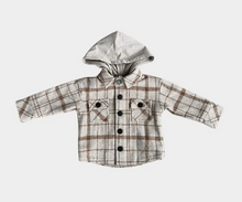 Load image into Gallery viewer, Toffee Plaid Hooded Shacket
