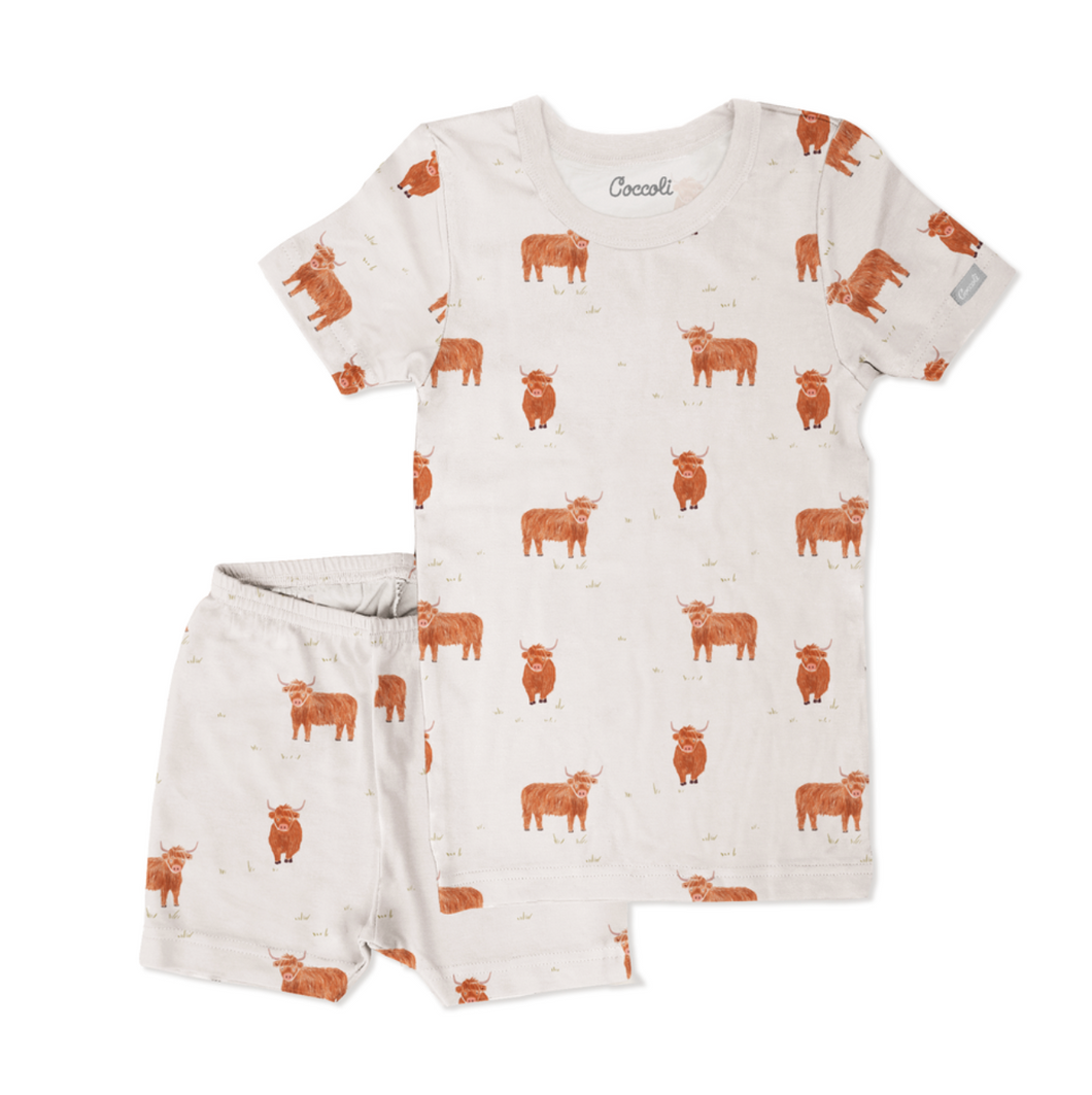 Highland Cow Shortie PJ Set