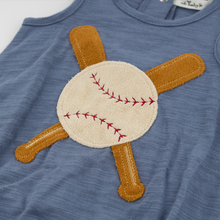 Load image into Gallery viewer, Baseball Jersey Bubble Romper
