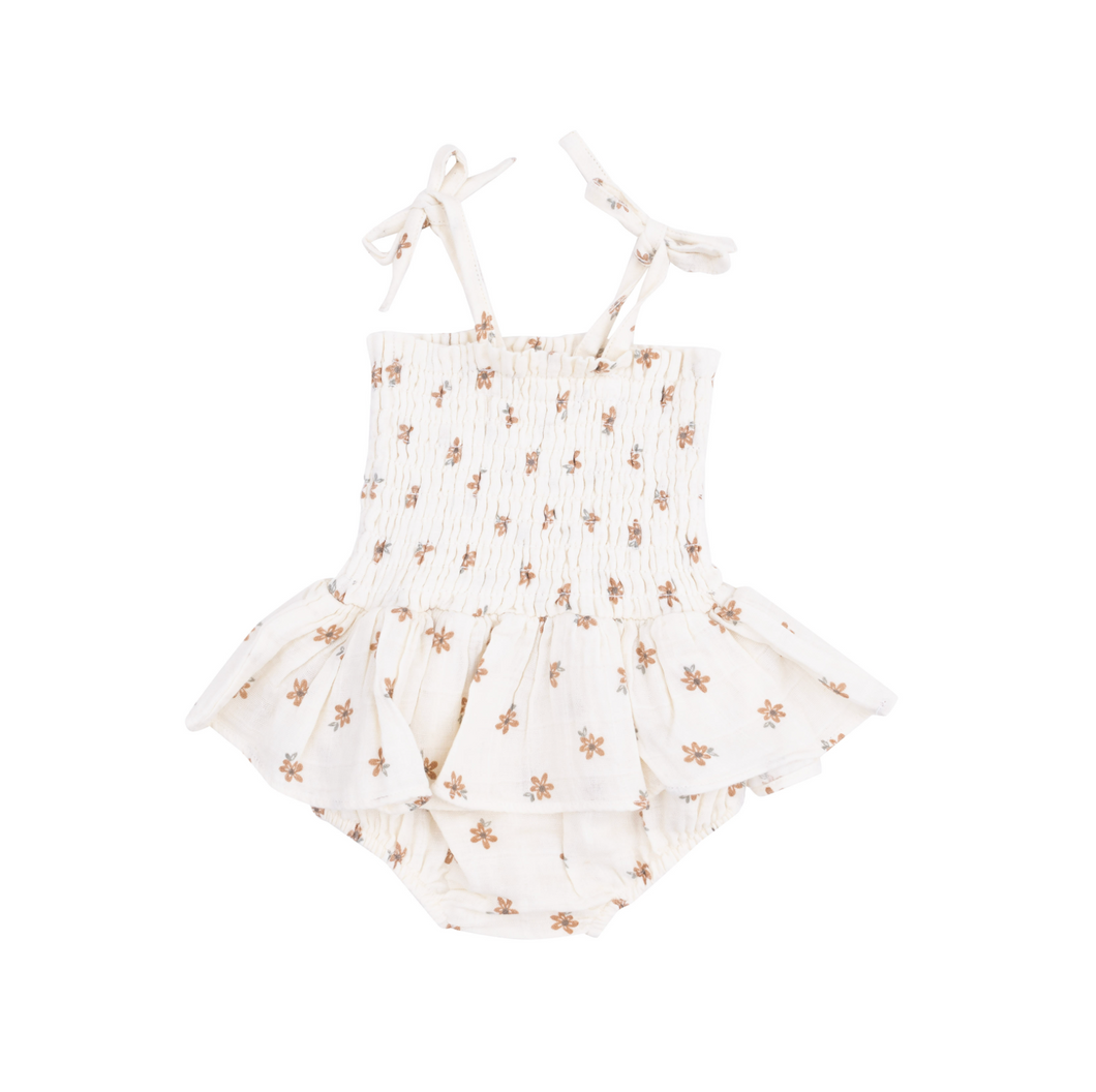 Bitty Blooms Smocked Skirted Romper