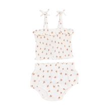 Load image into Gallery viewer, Bitty Blooms Smocked Ruffle Tank &amp; Bloomer Set
