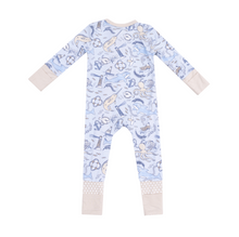 Load image into Gallery viewer, Nautical Notebook 2-Way Zipper Romper
