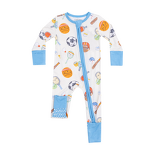 Load image into Gallery viewer, Sports Ball Friends 2-Way Zipper Romper
