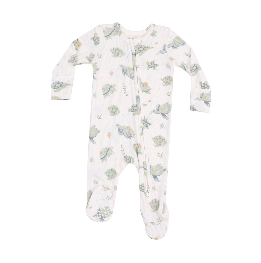 Sea Turtles Two-Way Zip Footie