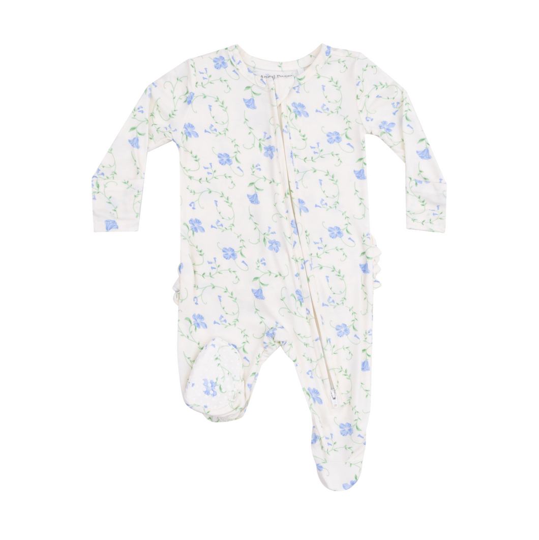Sweet Vines Ruffle Two-Way Zip Footie