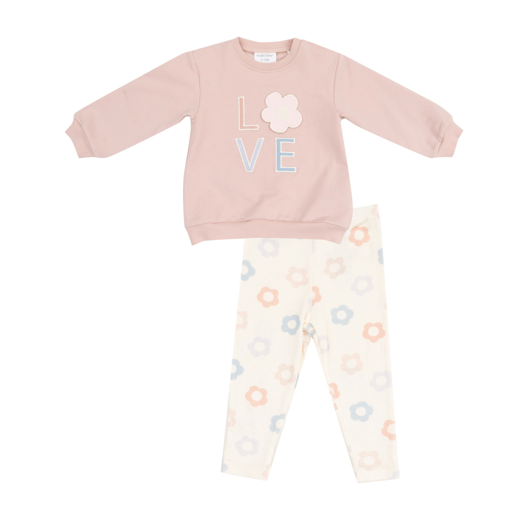 Daisy Pop Love Sweatshirt & Legging Set