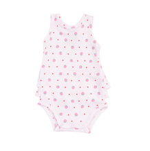 Load image into Gallery viewer, Strawberry Swiss Ruffle Bubble Romper
