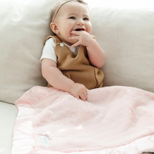 Load image into Gallery viewer, Light Pink Satin Border Mini Blanket
