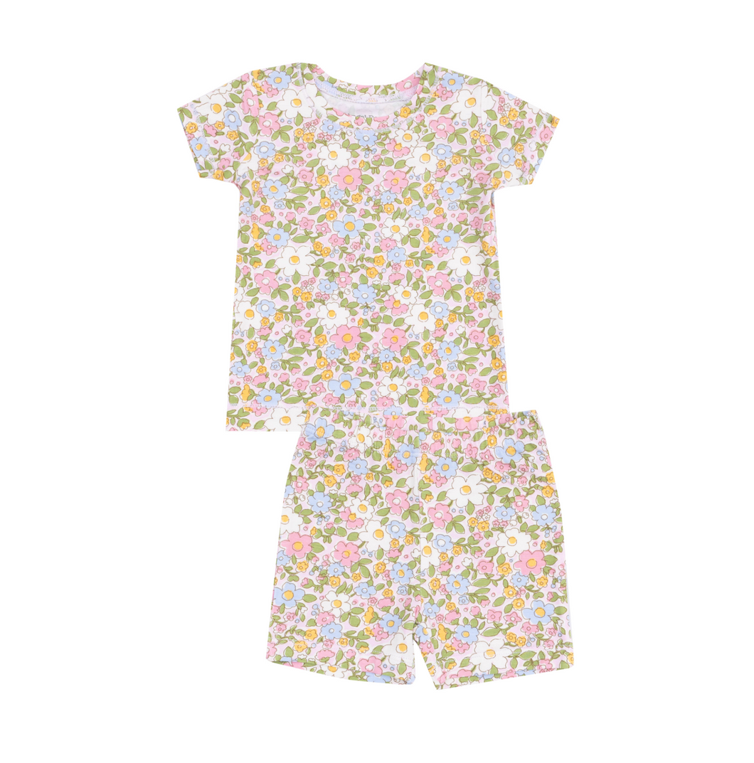 Bubbly Baby Calico Shortie PJ Set